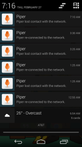 The device kept disconnecting and reconnecting all day and night. 